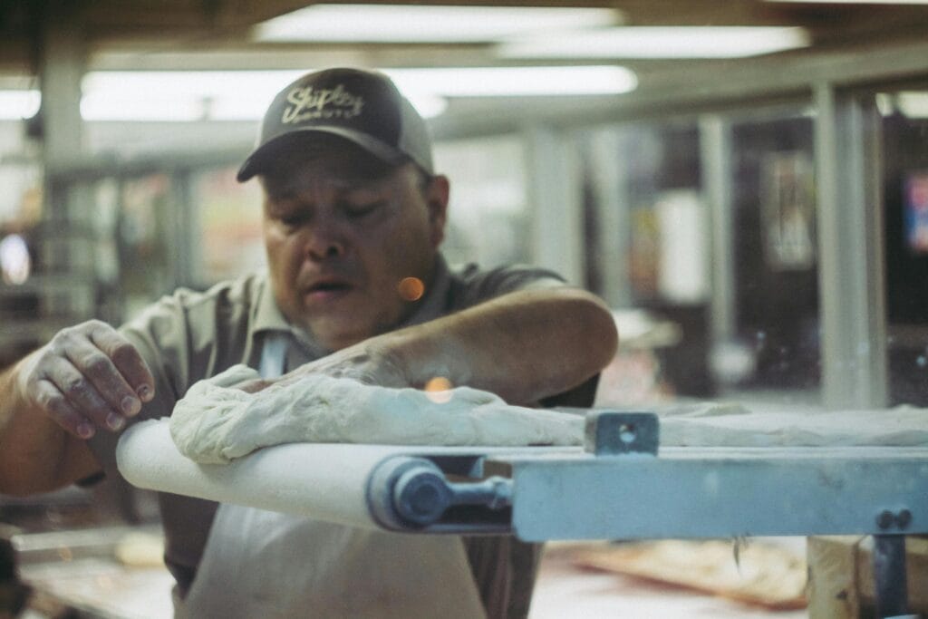 Baker baking at a Bakery